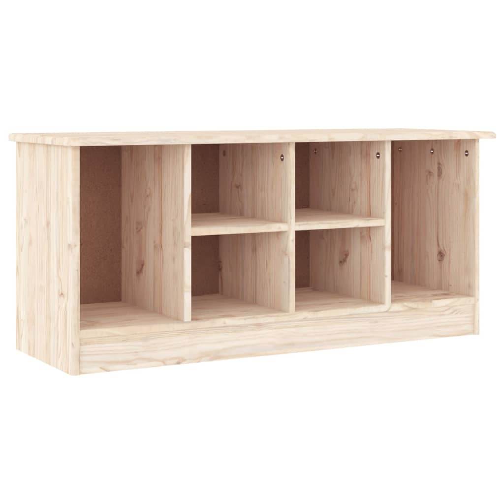 vidaXL Shoe Bench Wooden Shoe Storage Organizer Bench ALTA Solid Wood Pine - Loft&Timber