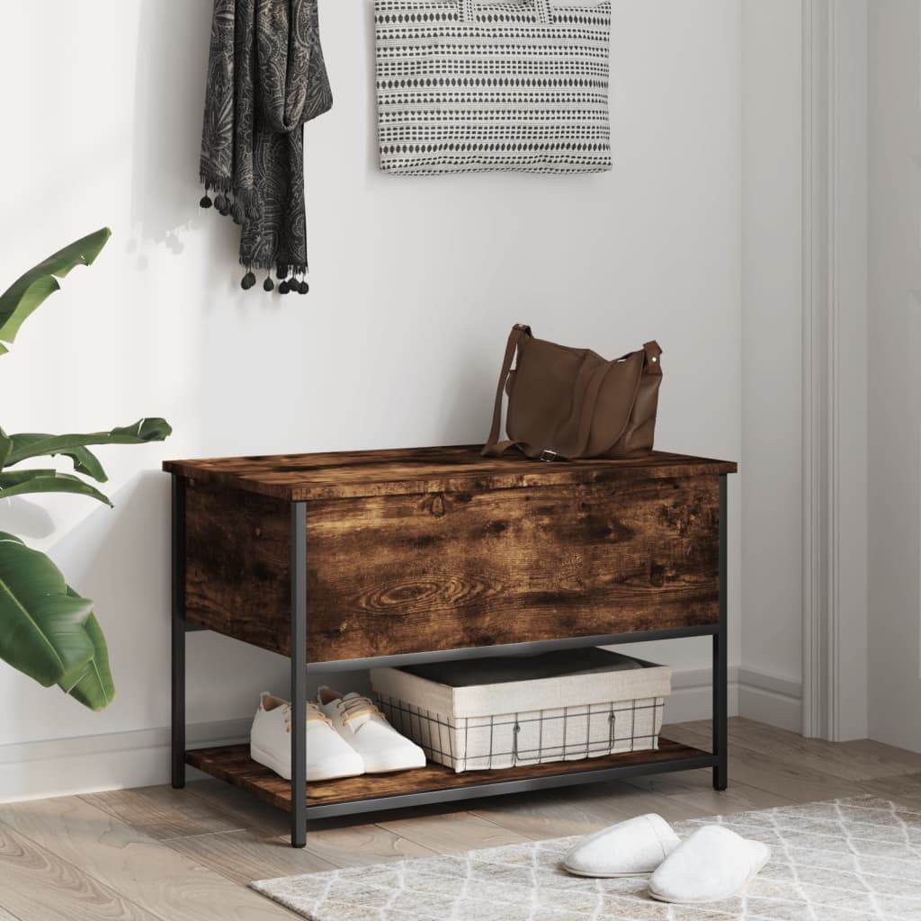 vidaXL Storage Bench Hallway Seat Bench Furniture with Shelf Engineered Wood - Loft&Timber