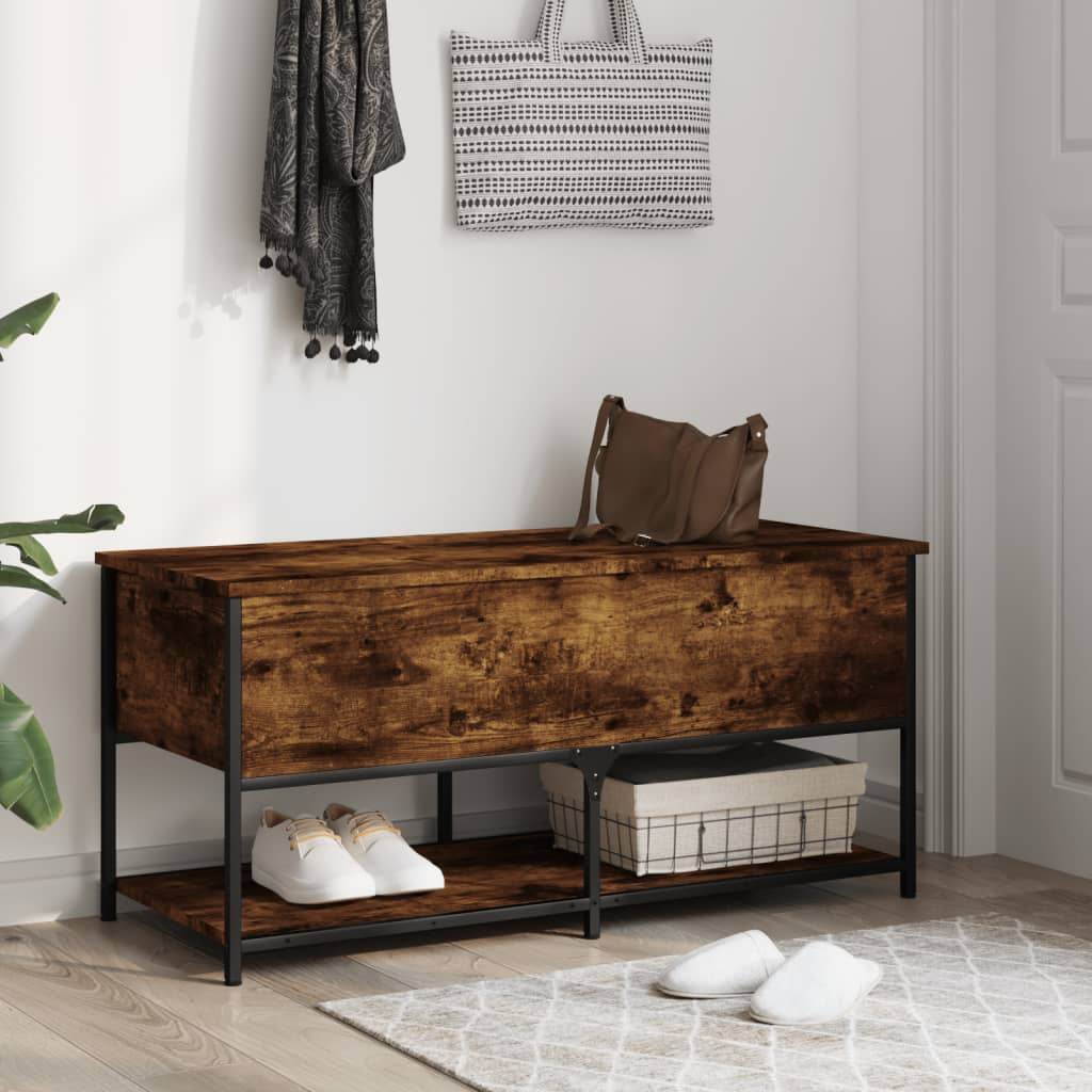 vidaXL Storage Bench Hallway Seat Bench Furniture with Shelf Engineered Wood - Loft&Timber