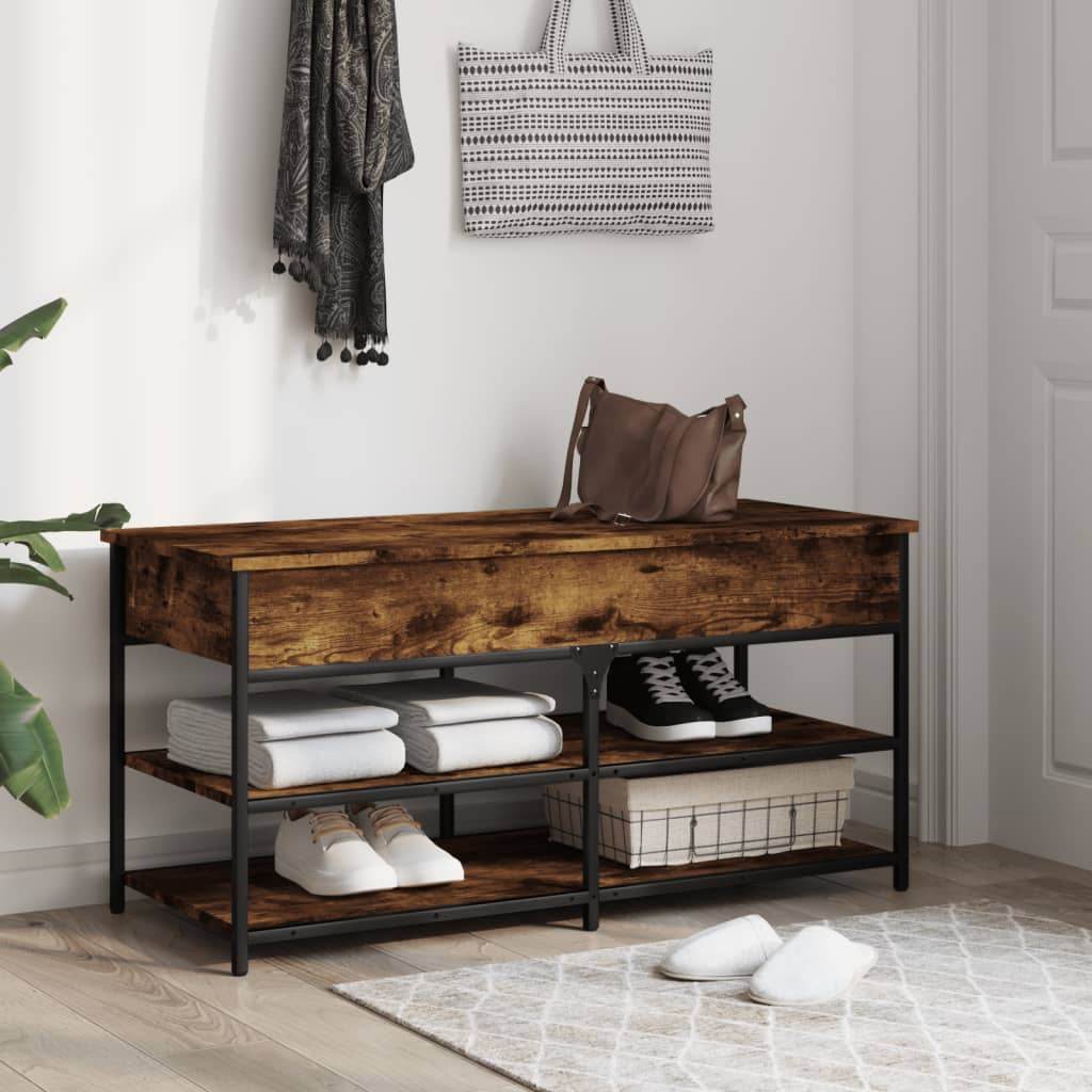 vidaXL Shoe Bench Hallway Storage Bench with Seat Furniture Engineered Wood - Loft&Timber