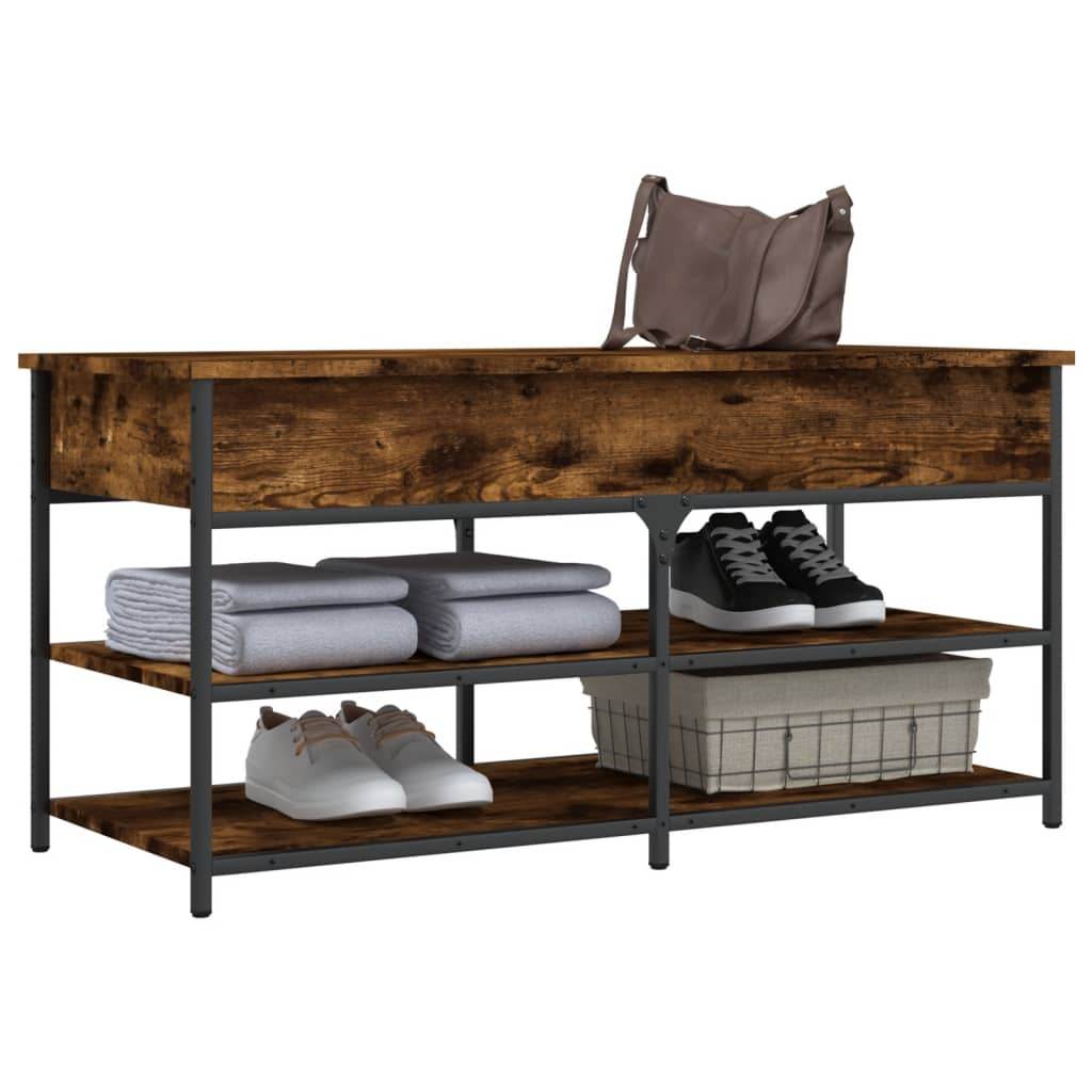 vidaXL Shoe Bench Hallway Storage Bench with Seat Furniture Engineered Wood - Loft&Timber
