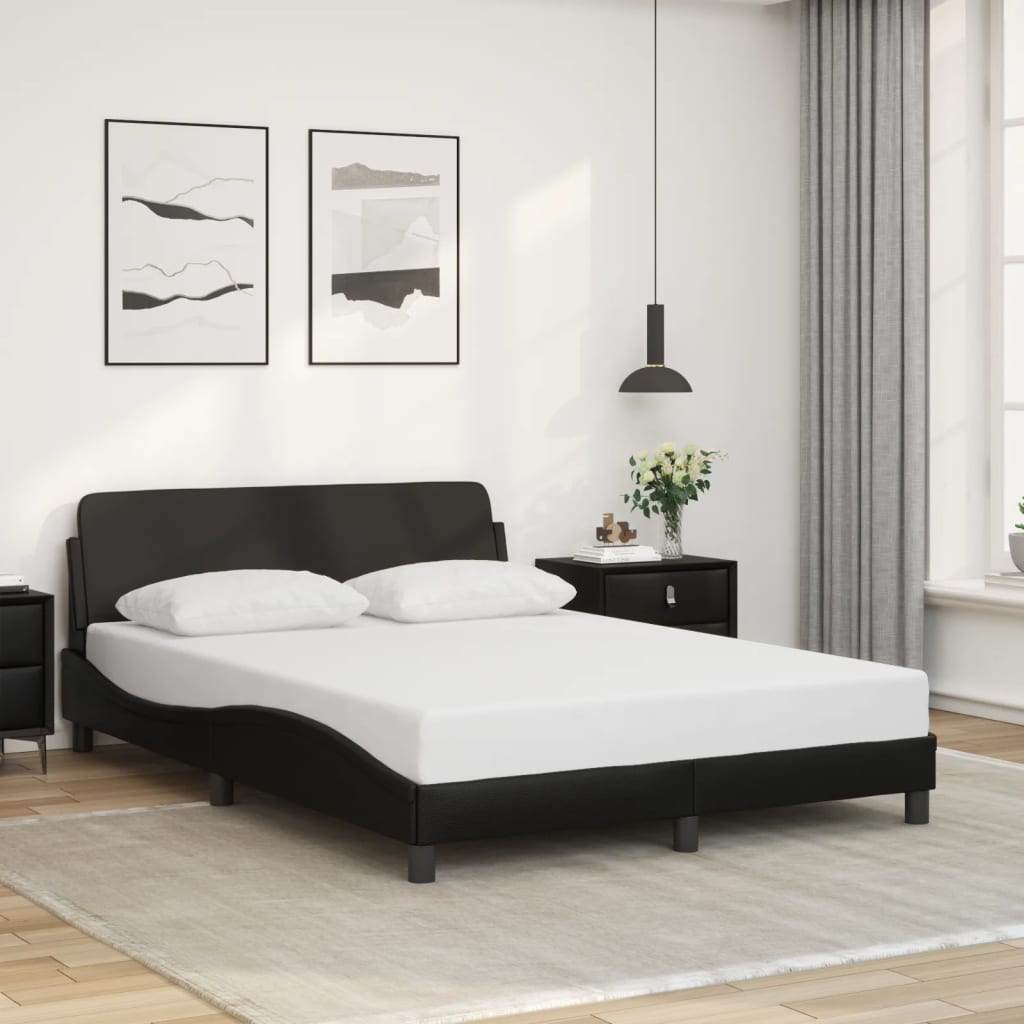Vida XL Bed Frame without Mattress Platform Bedstead Bed Base Faux Leather - Loft&Timber