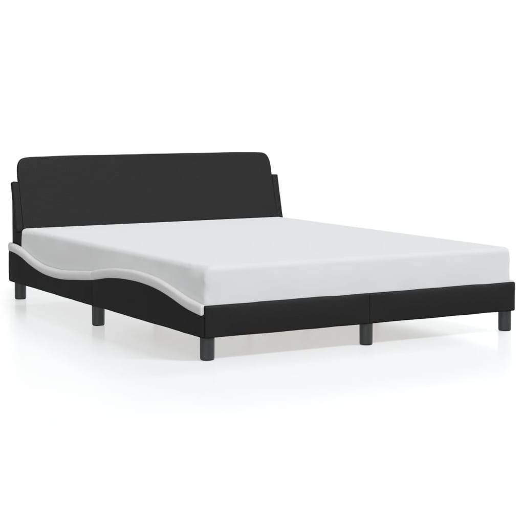 Vida XL Bed Frame without Mattress Platform Bedstead Bed Base Faux Leather - Loft&Timber
