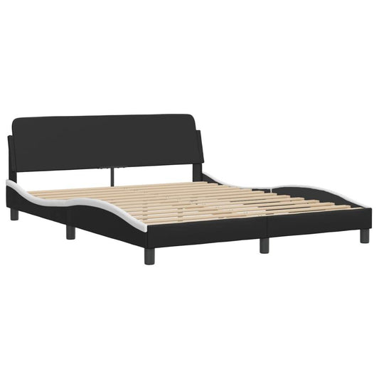 Vida XL Bed Frame without Mattress Platform Bedstead Bed Base Faux Leather - Loft&Timber