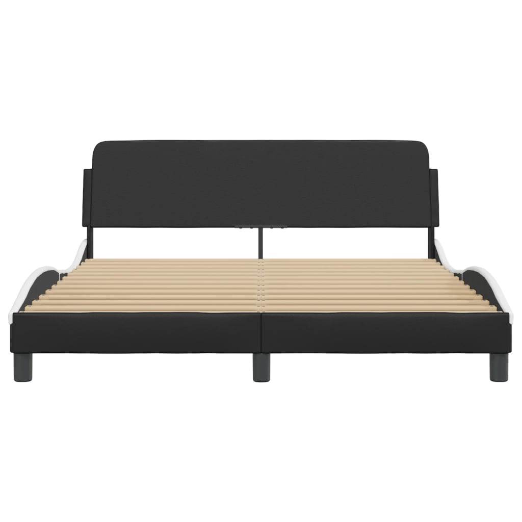 Vida XL Bed Frame without Mattress Platform Bedstead Bed Base Faux Leather - Loft&Timber