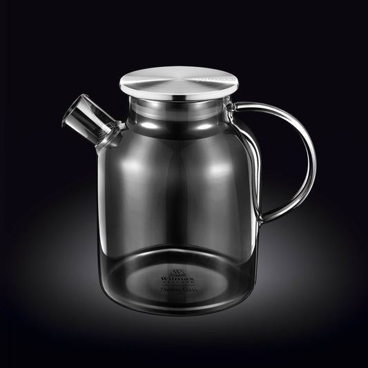 Smoky Grey Thermo Glass Teapot 54 Fl Oz | High temperature and shock resistant - Loft&Timber