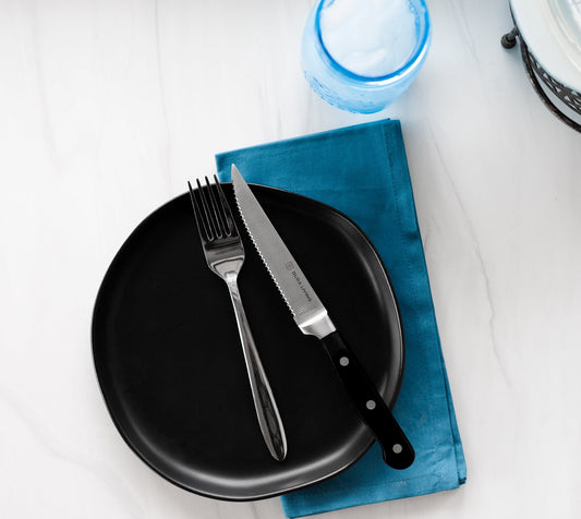 Superior Set of 8 Steak Knives - Black-1
