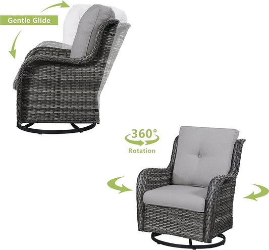 Eight Piece Outdoor Patio Furniture Set with Cushions - Loft&Timber