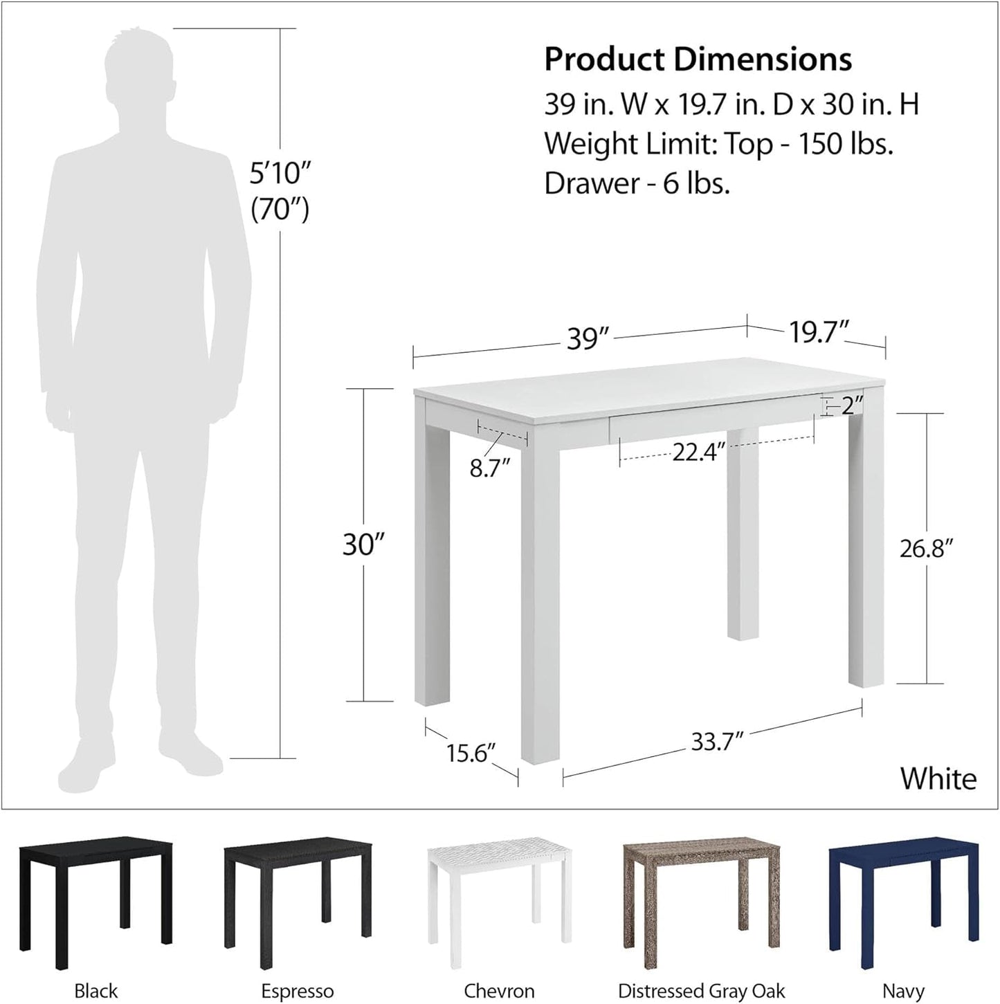 Parsons Desk, Espresso-2