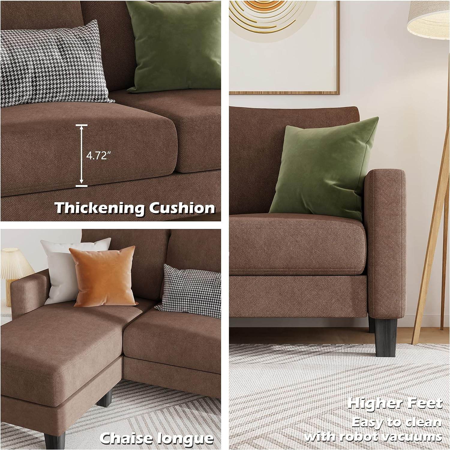 Aadvik 77.55'' Upholstered Sofa Chaise - Loft&Timber