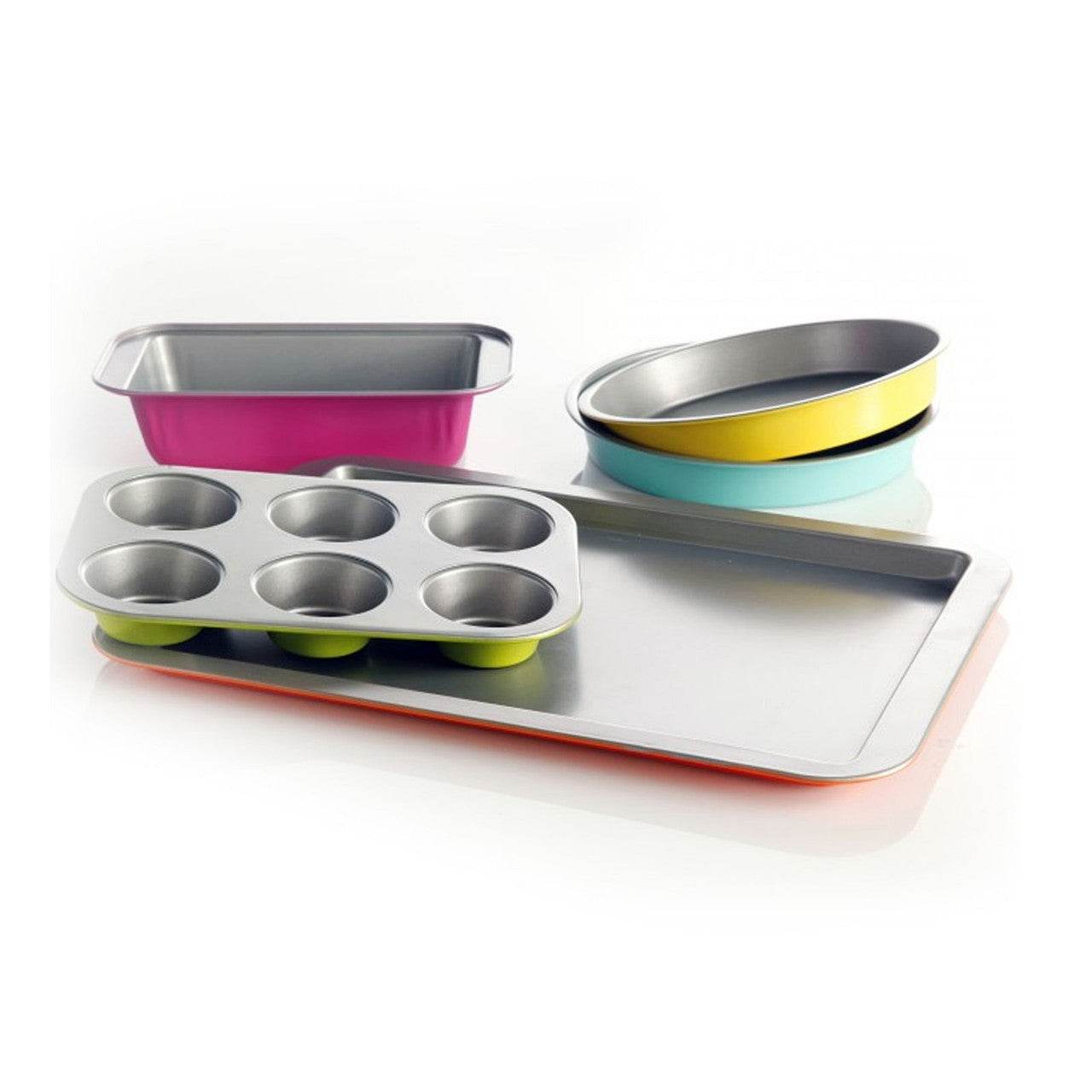 Gibson Home Color Splash Lyneham 5 pc Carbon Steel Bakeware Set - Loft&Timber