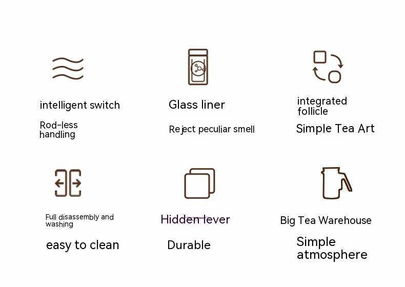 Top Pot Magnetic Suction Intelligent Timing Teapot | Automatic Filter & Elegant Cup - Loft&Timber