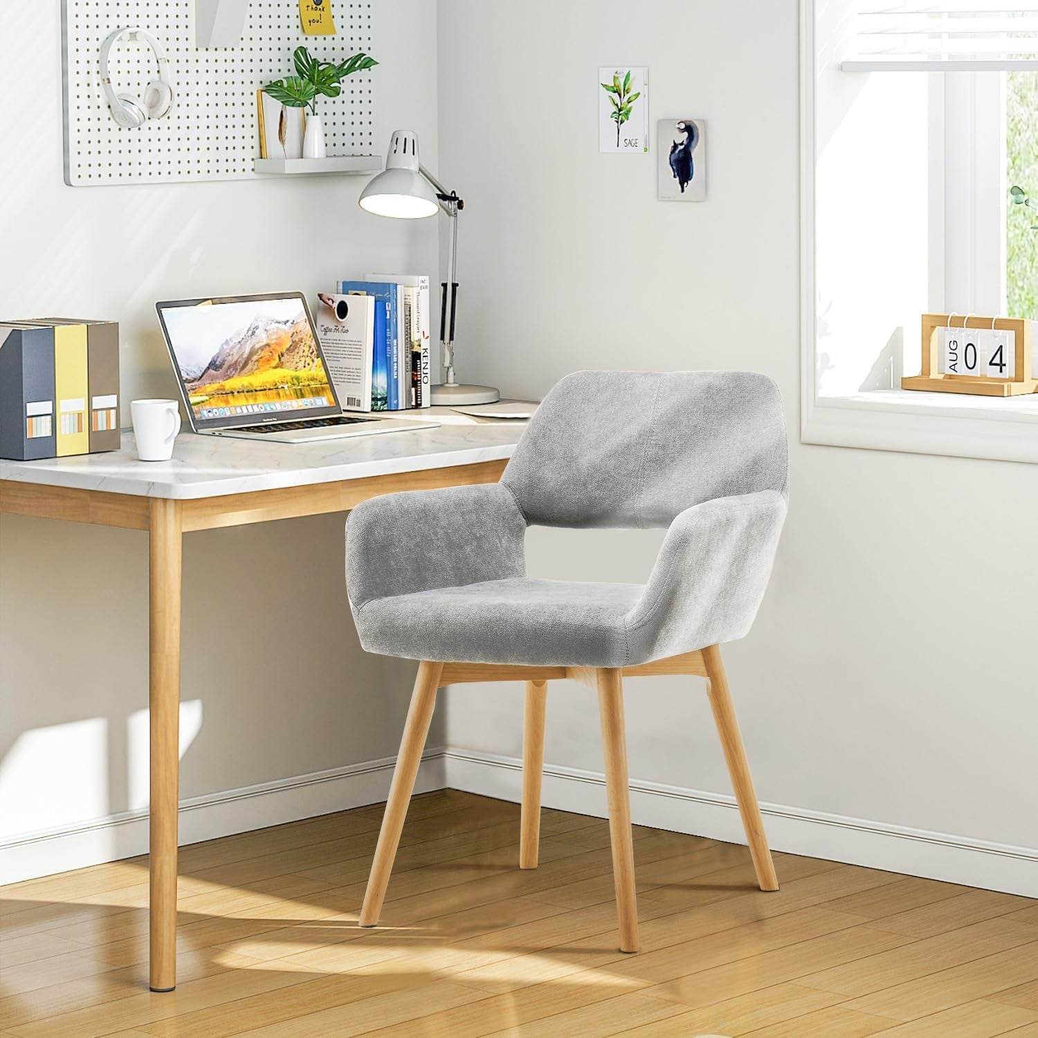 No Wheels Comfy Accent Chair in Gray - Loft&Timber
