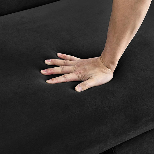 55″ Velvet Convertible Sofa Bed with Adjustable Backrest-1