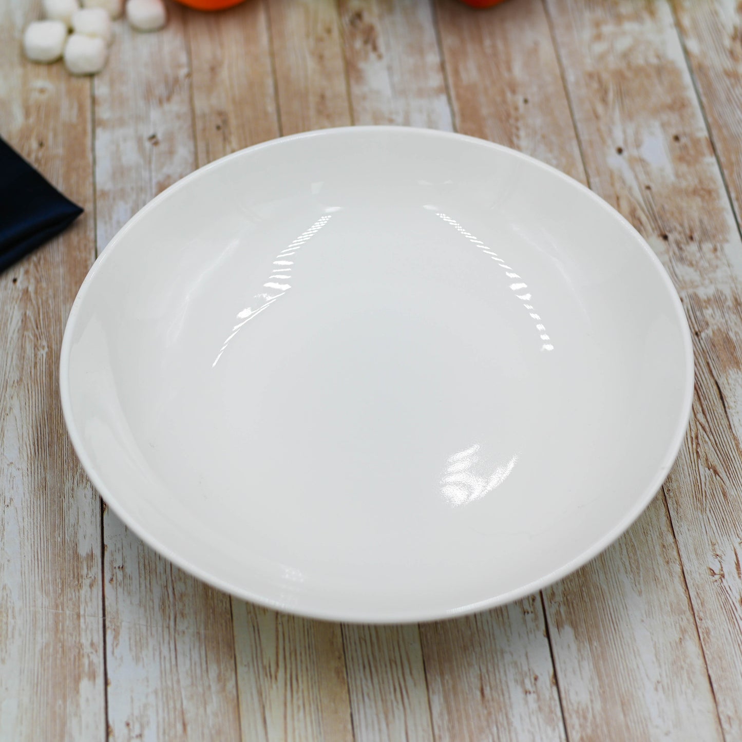 White Round Deep Plate 10" inch | 25.5 Cm - Loft&Timber