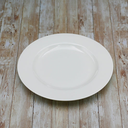 Professional Rolled Rim White Round Plate / Platter 12" inch | - Loft&Timber