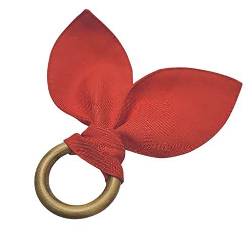 Maison Charlo | Set of 4 Red Bunny Ears Napkin Rings | Easter Decorations for Table - Loft&Timber