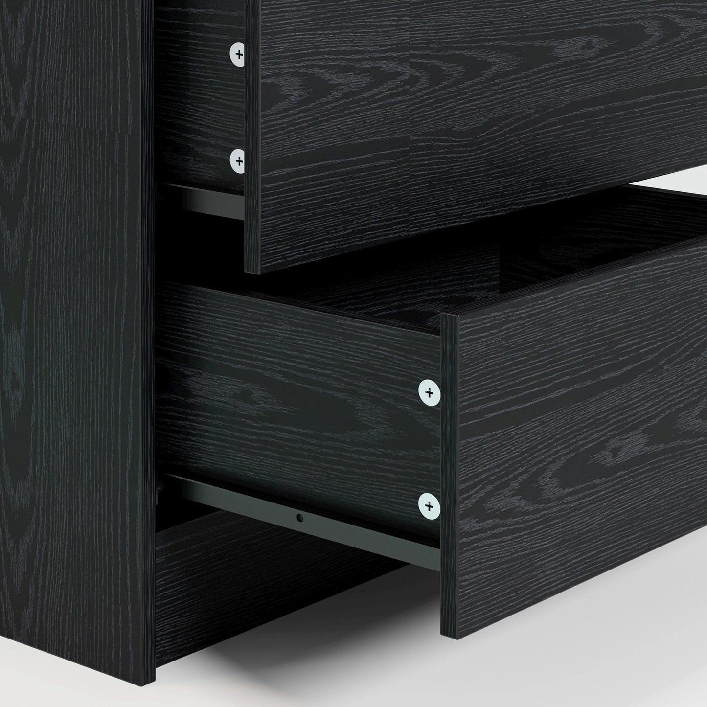 LIKIMIO Night Stand with Charging Station, Modern Nightstand with LED Light and Drawers, Bedside Tables/End Table for Bedroom
