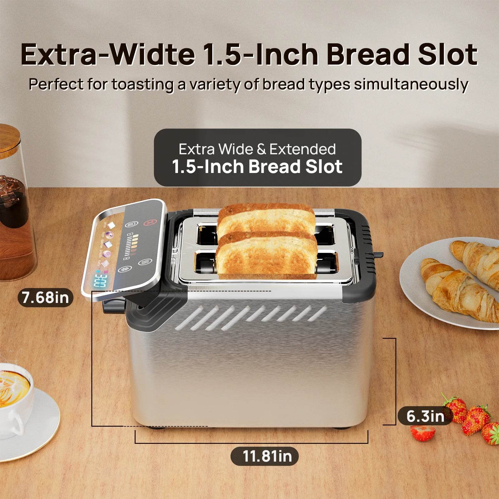 Whall 2-slice toaster, Smarter Screen And Easier to Operate - Loft&Timber