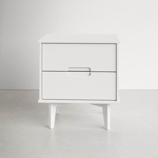 FarmHouse 2 Drawer Solid Wood Nightstand White - Loft&Timber