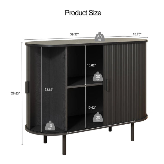 40" Sideboard Buffet Cabinet with Storage - Loft&Timber