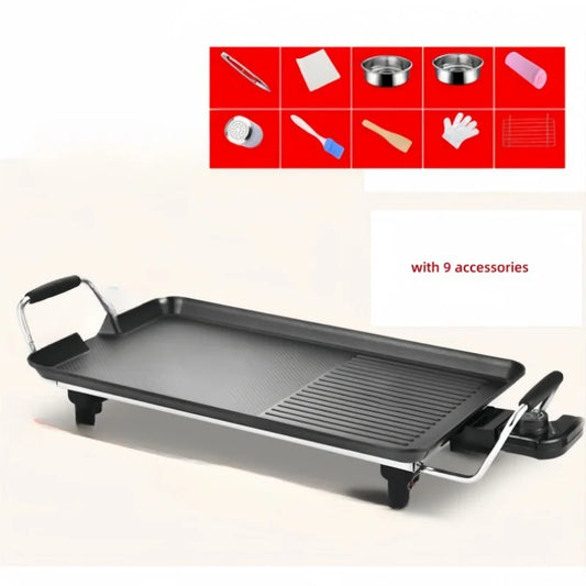 1500W Outdoor Indoor Griddle Large Barbecue Hot Plate