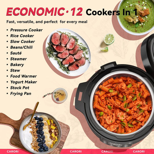 1200W 12-in-1 Electric Pressure Cooker 8Qt - Loft&Timber