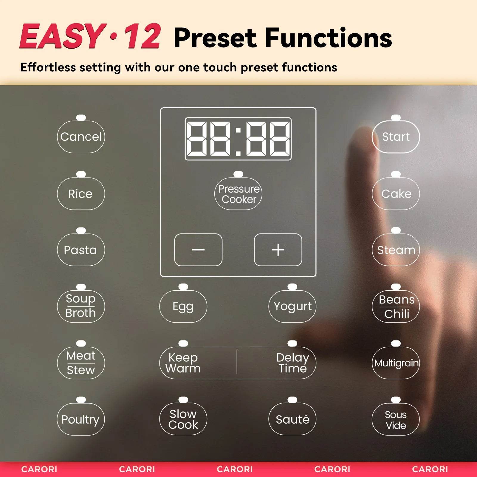 1200W 12-in-1 Electric Pressure Cooker 8Qt - Loft&Timber