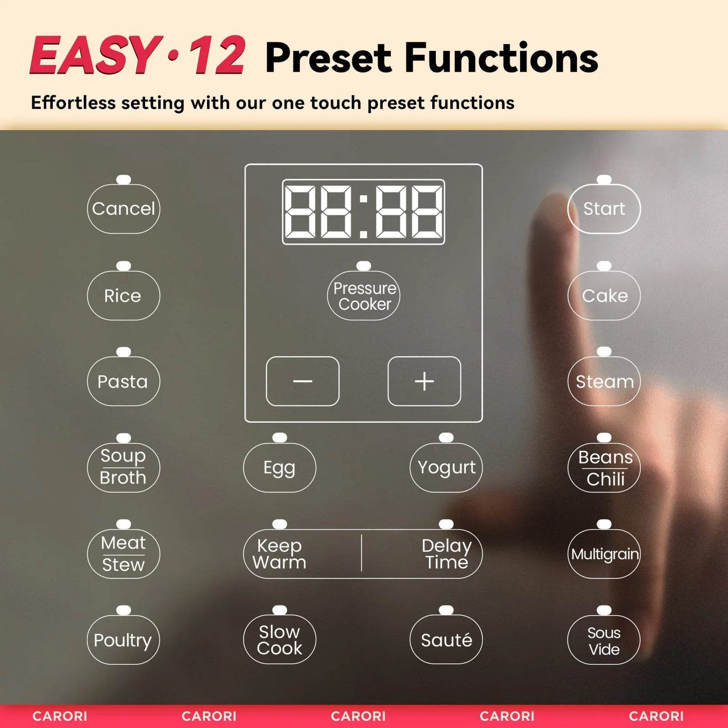1200W 12-in-1 Electric Pressure Cooker 8Qt - Loft&Timber