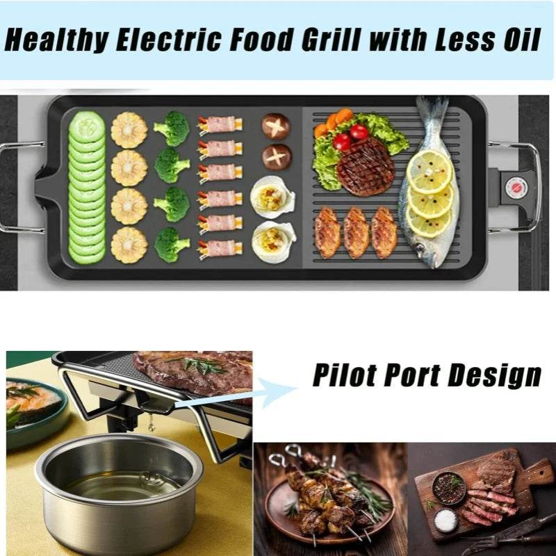 1500W Outdoor Indoor Griddle Large Barbecue Hot Plate - Loft&Timber