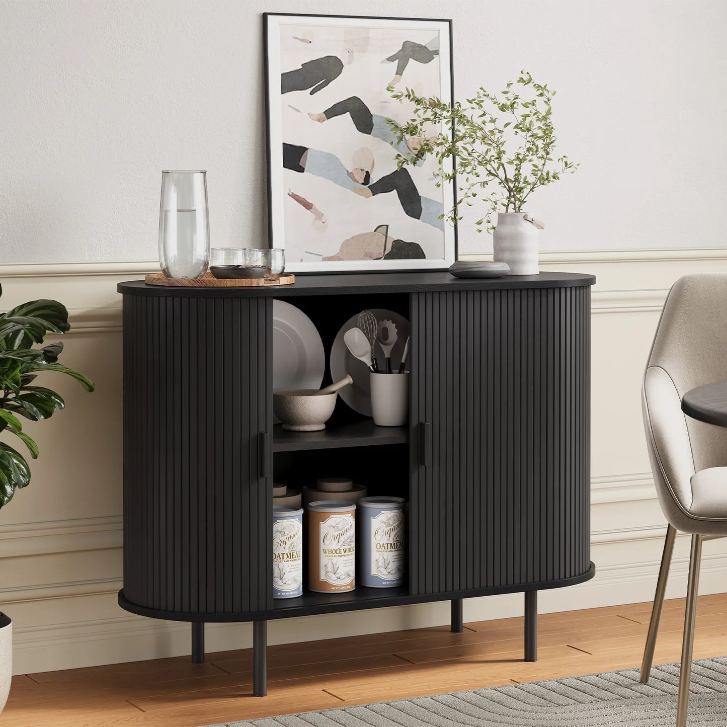 40" Sideboard Buffet Cabinet with Storage - Loft&Timber
