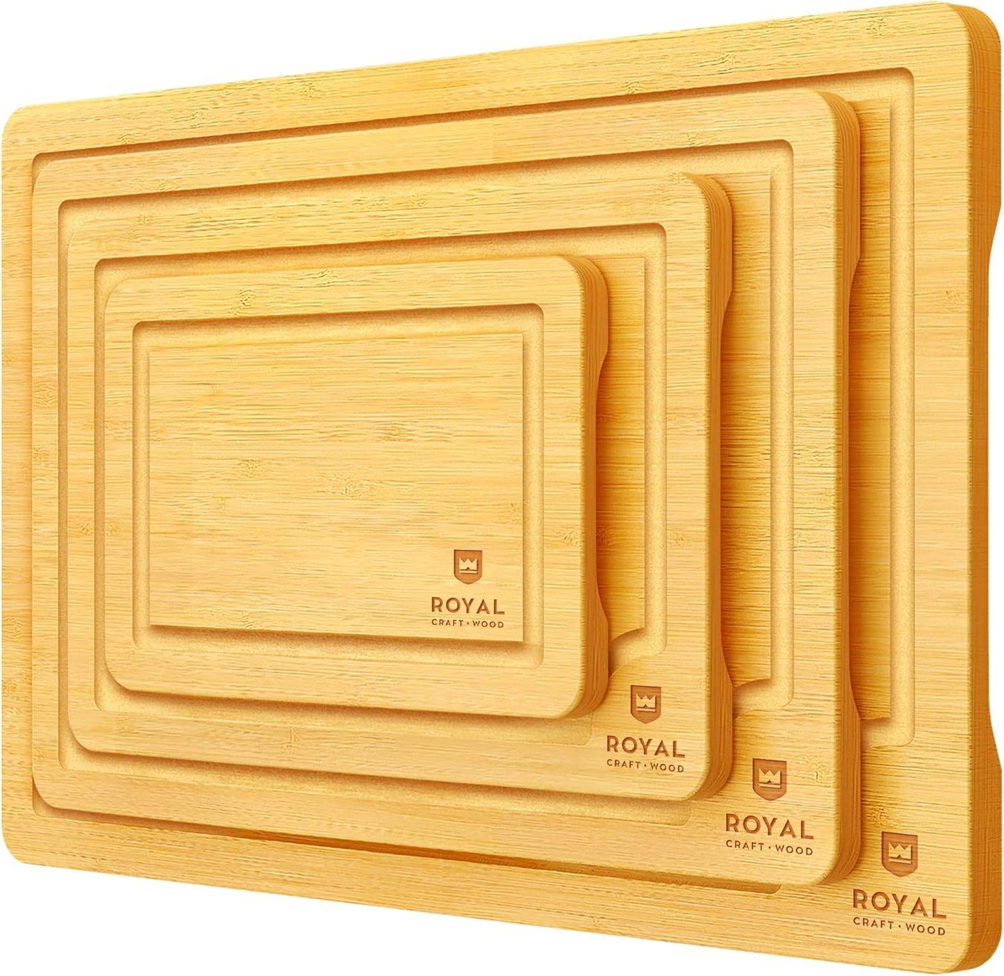Cutting Board Set of 4, Bamboo - Loft&Timber
