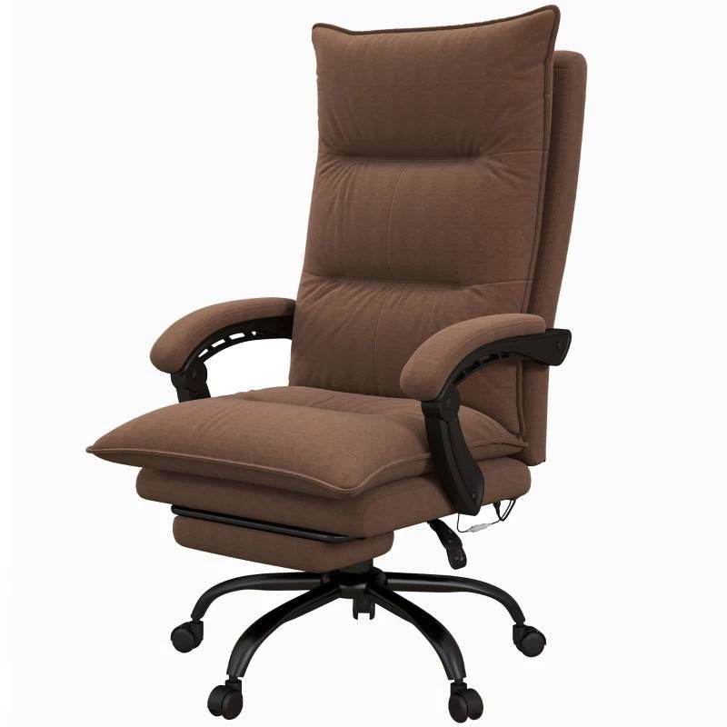 Double Padded Executive Massage Heated Office Chair Brown - Loft&Timber