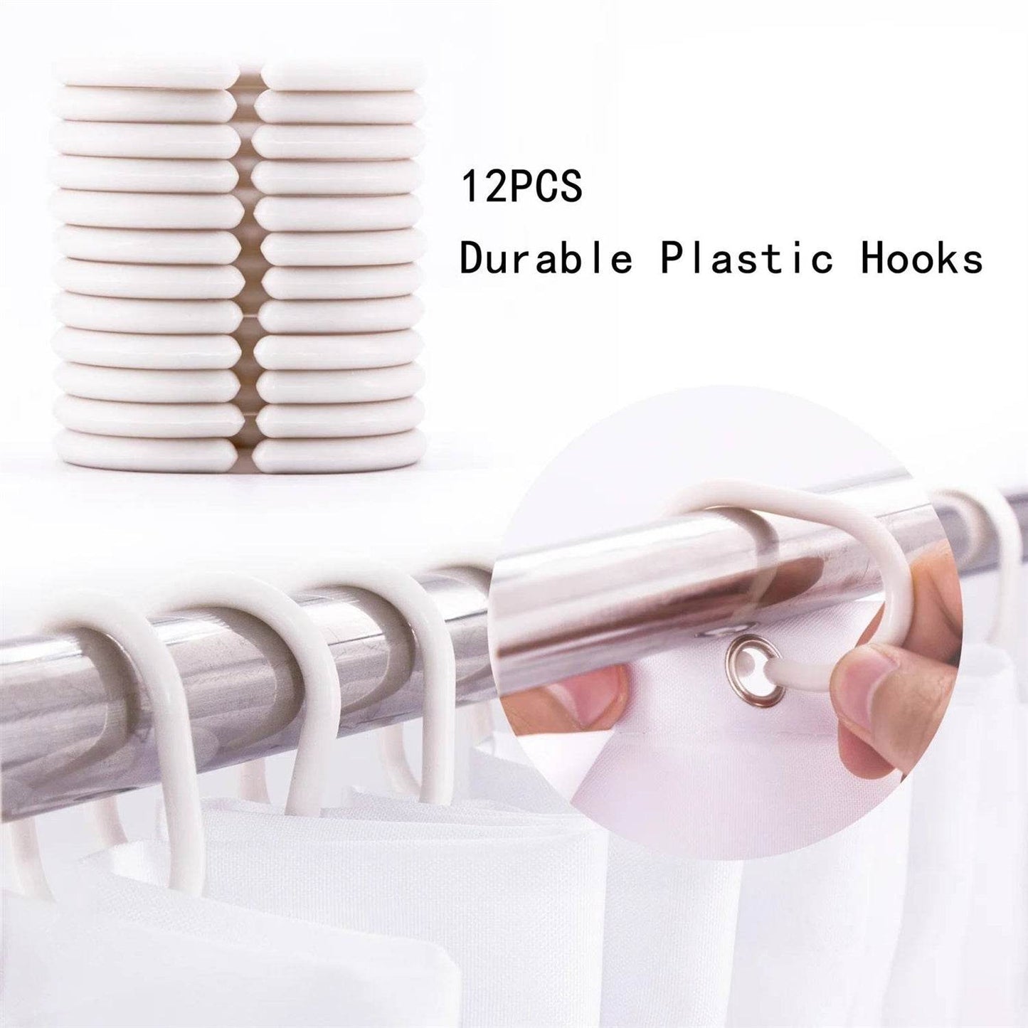 72-in. Watercolor Plants Botanical Floral Flower Pots Succulents Shower Curtain - Loft&Timber