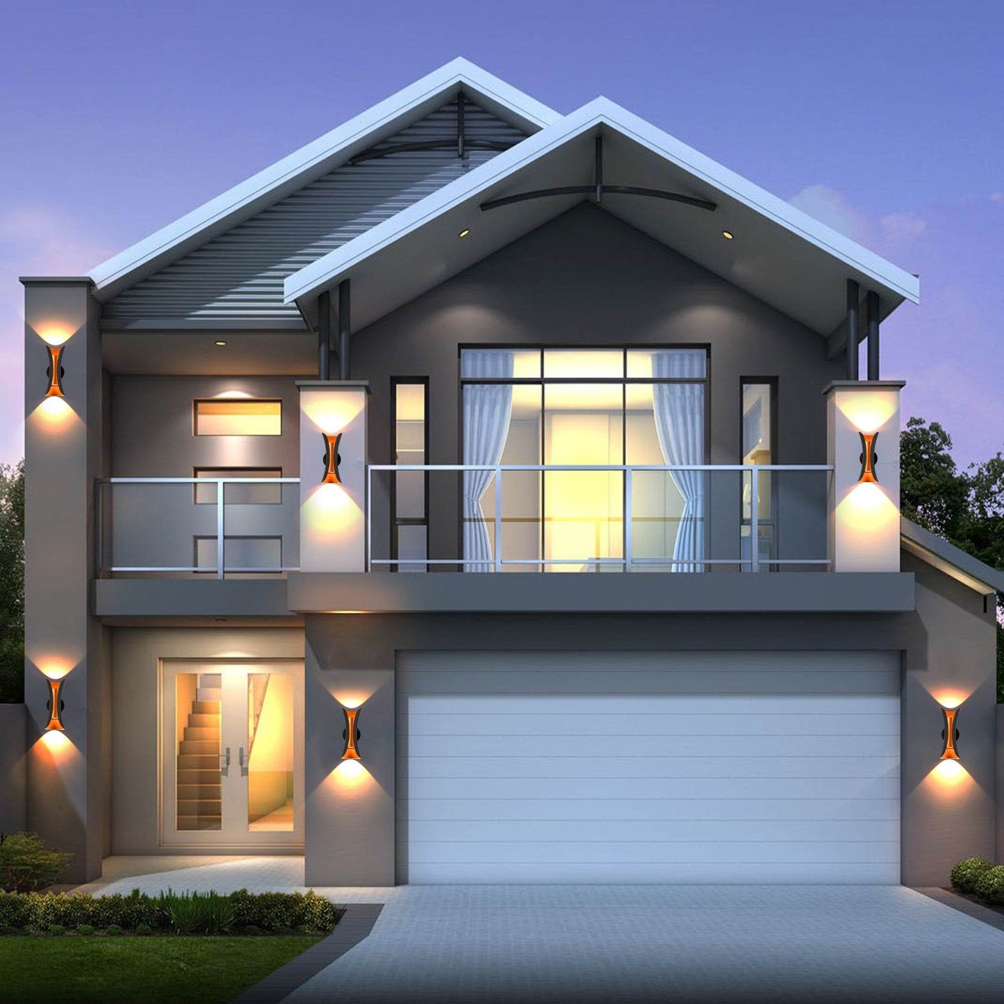 Outdoor Black Head Spotlight Wall Lamp - Loft&Timber