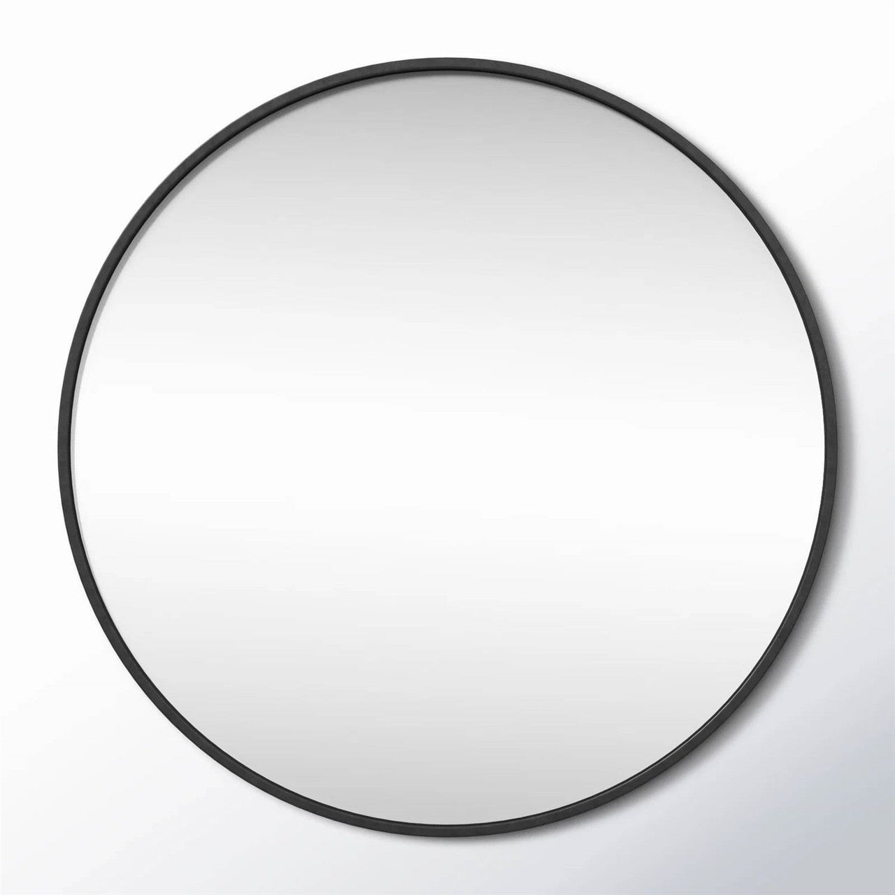 Round 28-inch Wall Mirror in Black - Living Room Bedroom Accent Bathroom Mirror-2