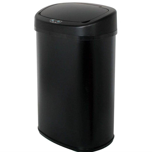 Black 13-Gallon Kitchen Trash Can with Touch Free Motion Sensor Lid - Loft&Timber