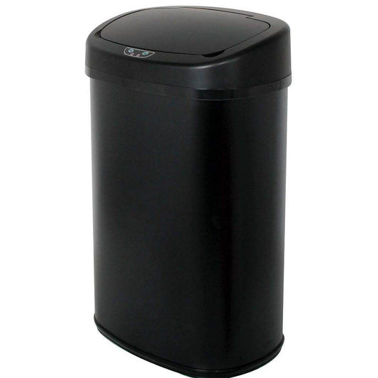 Black 13-Gallon Kitchen Trash Can with Touch Free Motion Sensor Lid - Loft&Timber