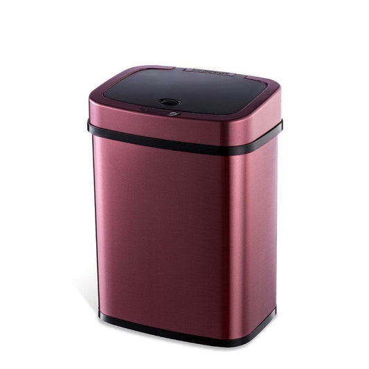 3-Gallon Motion Sensor Touchless Stainless Steel Trash Can in Burgundy Copper - Loft&Timber