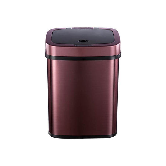 3-Gallon Motion Sensor Touchless Stainless Steel Trash Can in Burgundy Copper - Loft&Timber