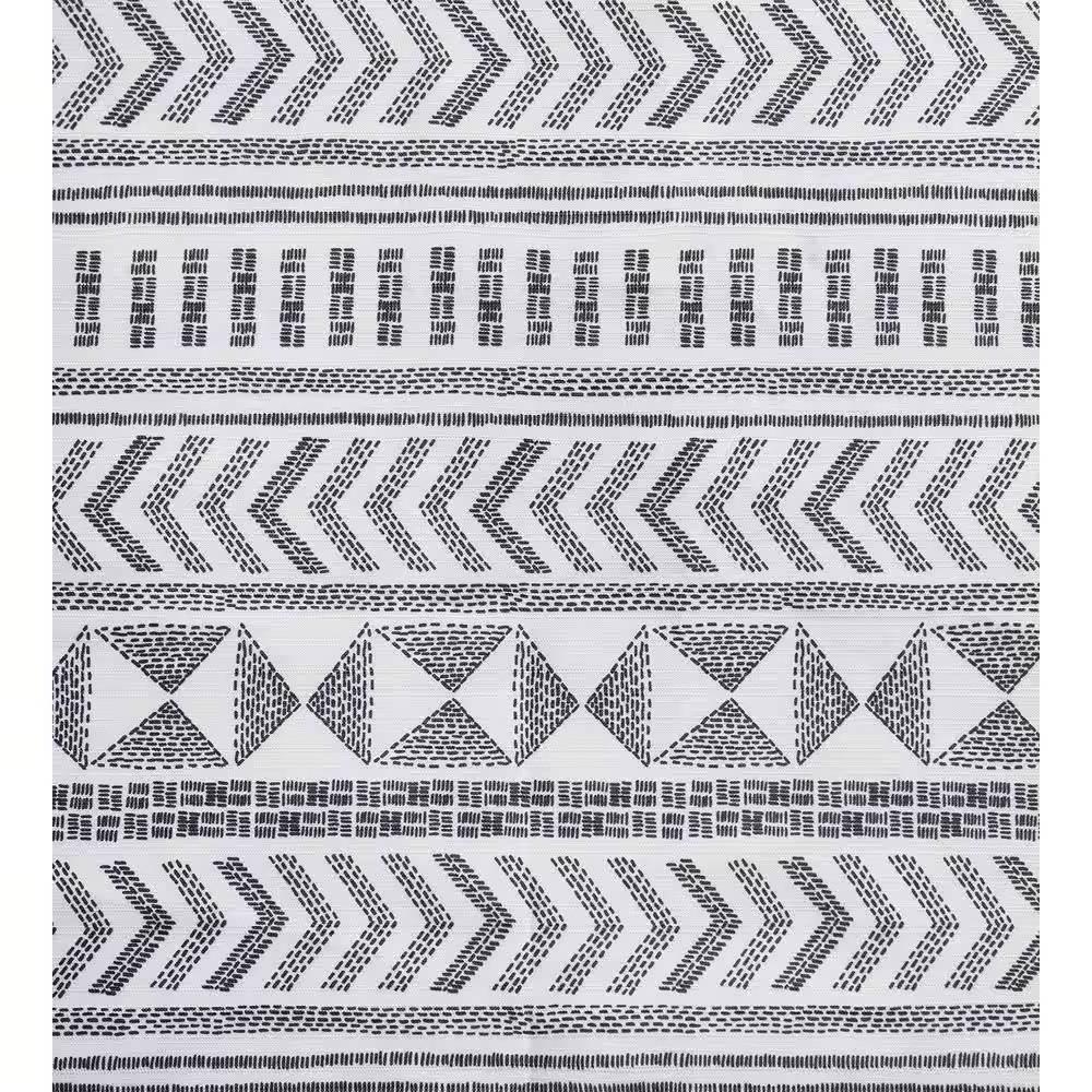 72-inch Polyester Shower Curtain with Black White Scandinavian Chevron Pattern - Loft&Timber