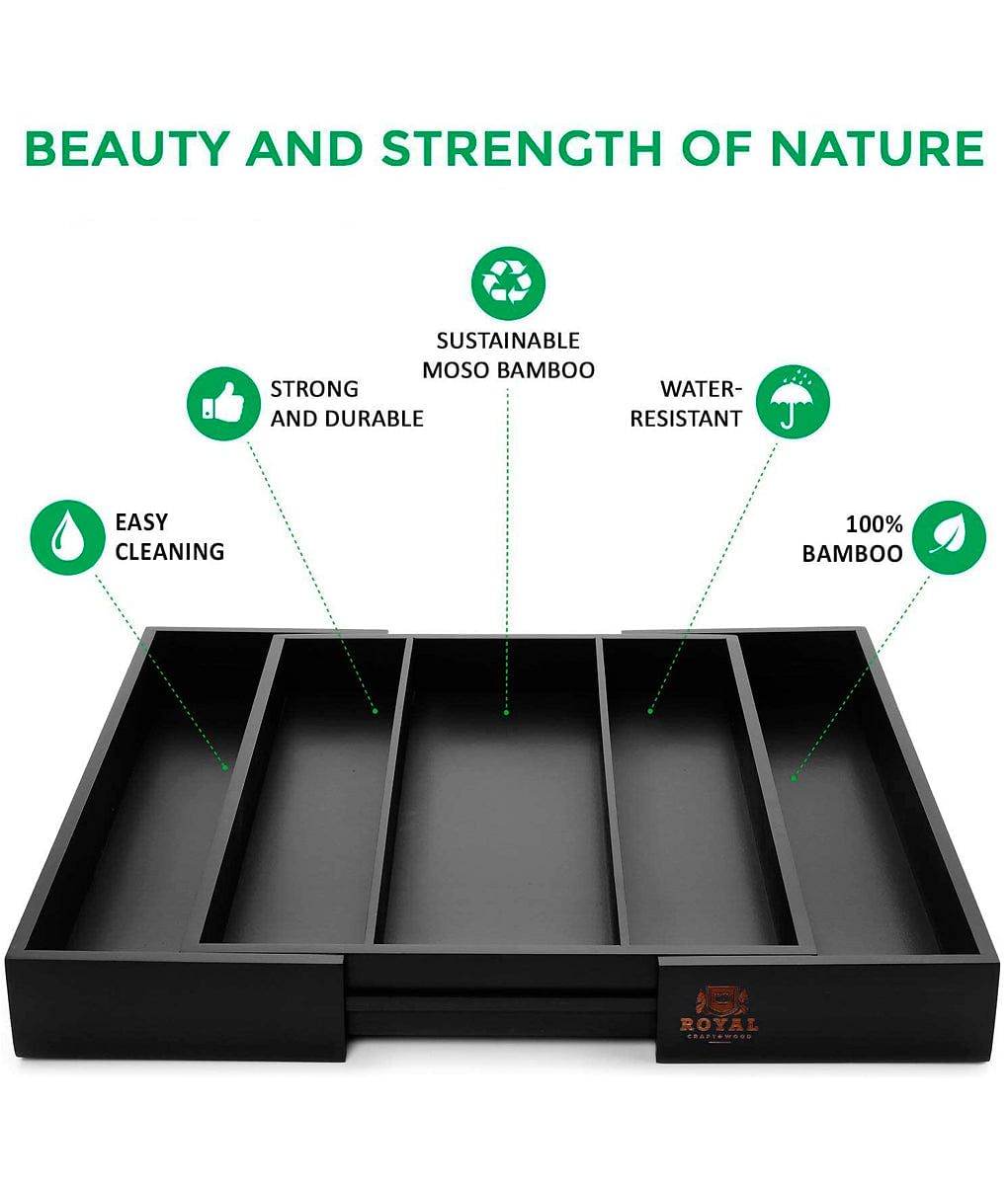 Black Utensil Organizer - Loft&Timber