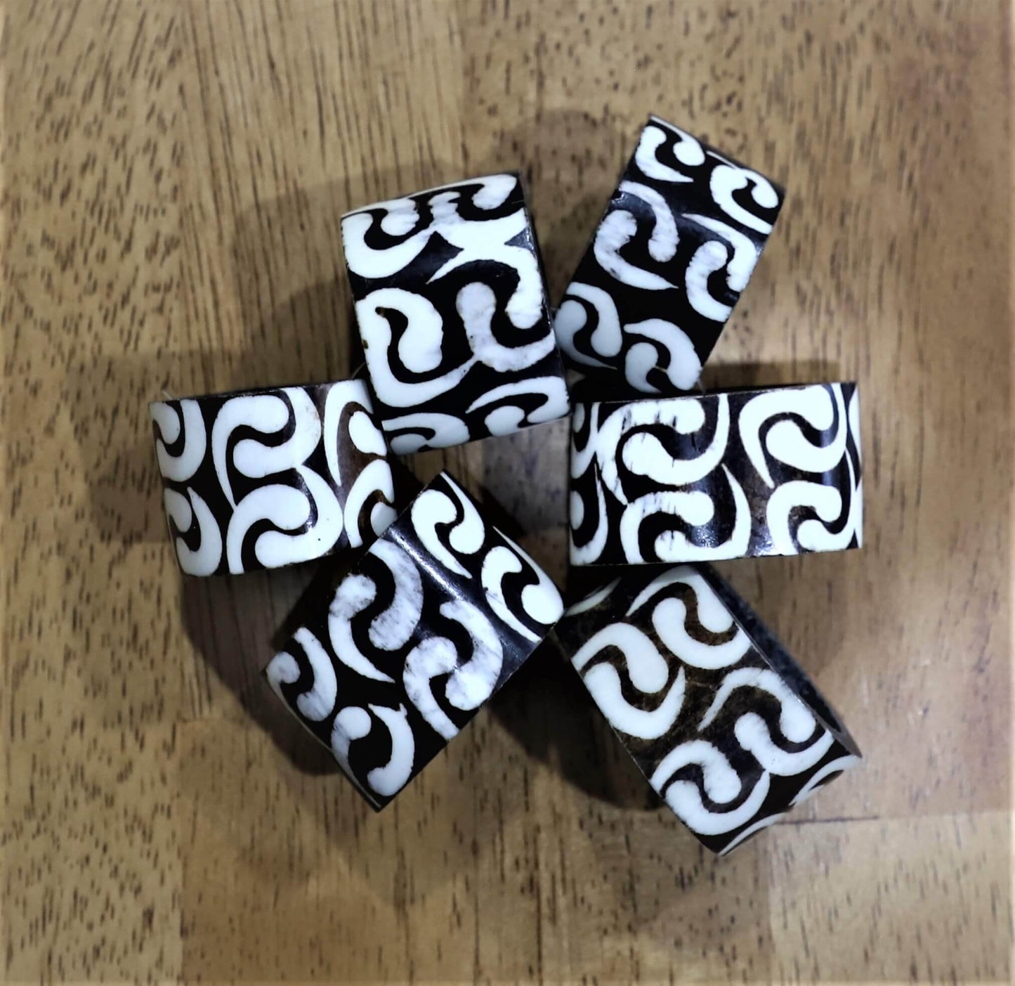 Bone Napkin Rings Set of 6 | Handmade in Kenya - Loft&Timber