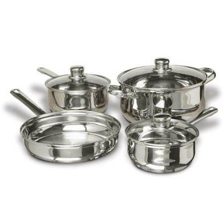 7-Piece Stainless Steel Cookware Set with Tempered Glass Lids - Loft&Timber