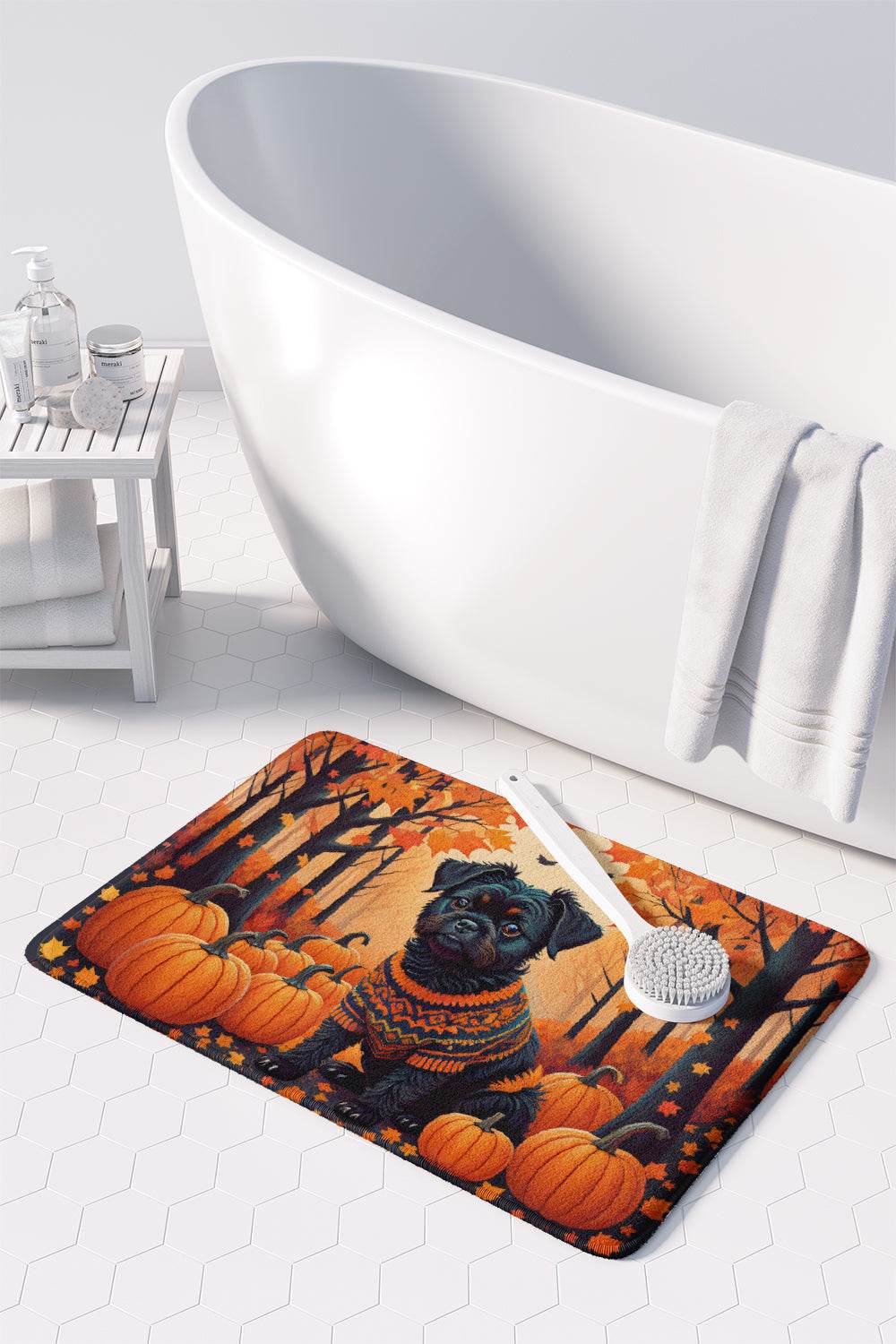 Affenpinscher Fall Memory Foam Kitchen Mat - Loft&Timber