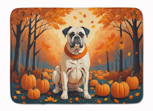 White Boxer Fall Memory Foam Kitchen Mat - Loft&Timber
