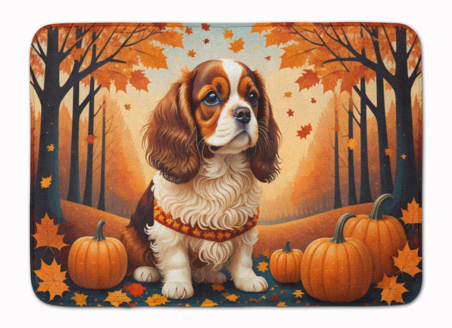 Cavalier Spaniel Fall Memory Foam Kitchen Mat - Loft&Timber