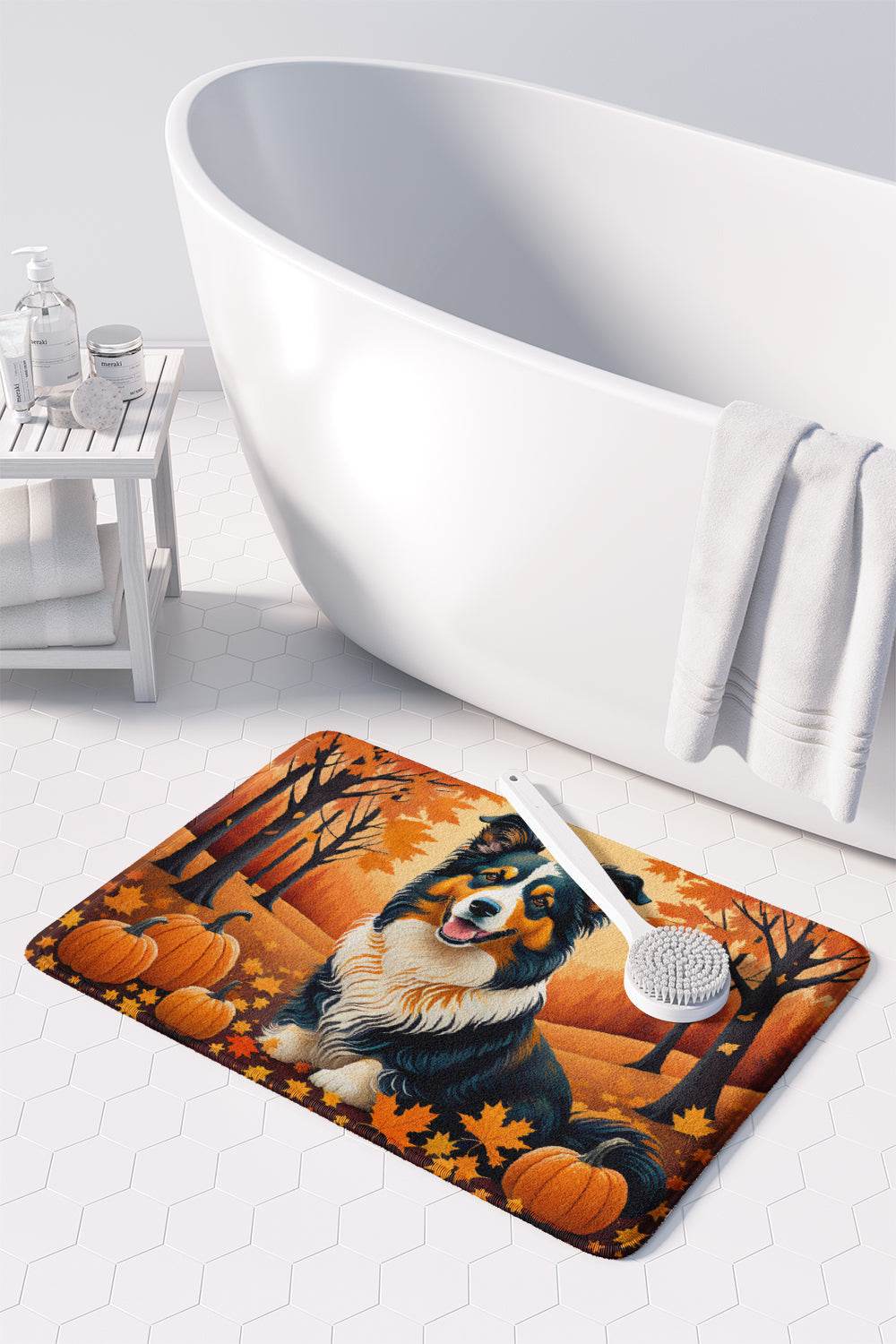 Collie Fall Memory Foam Kitchen Mat - Loft&Timber