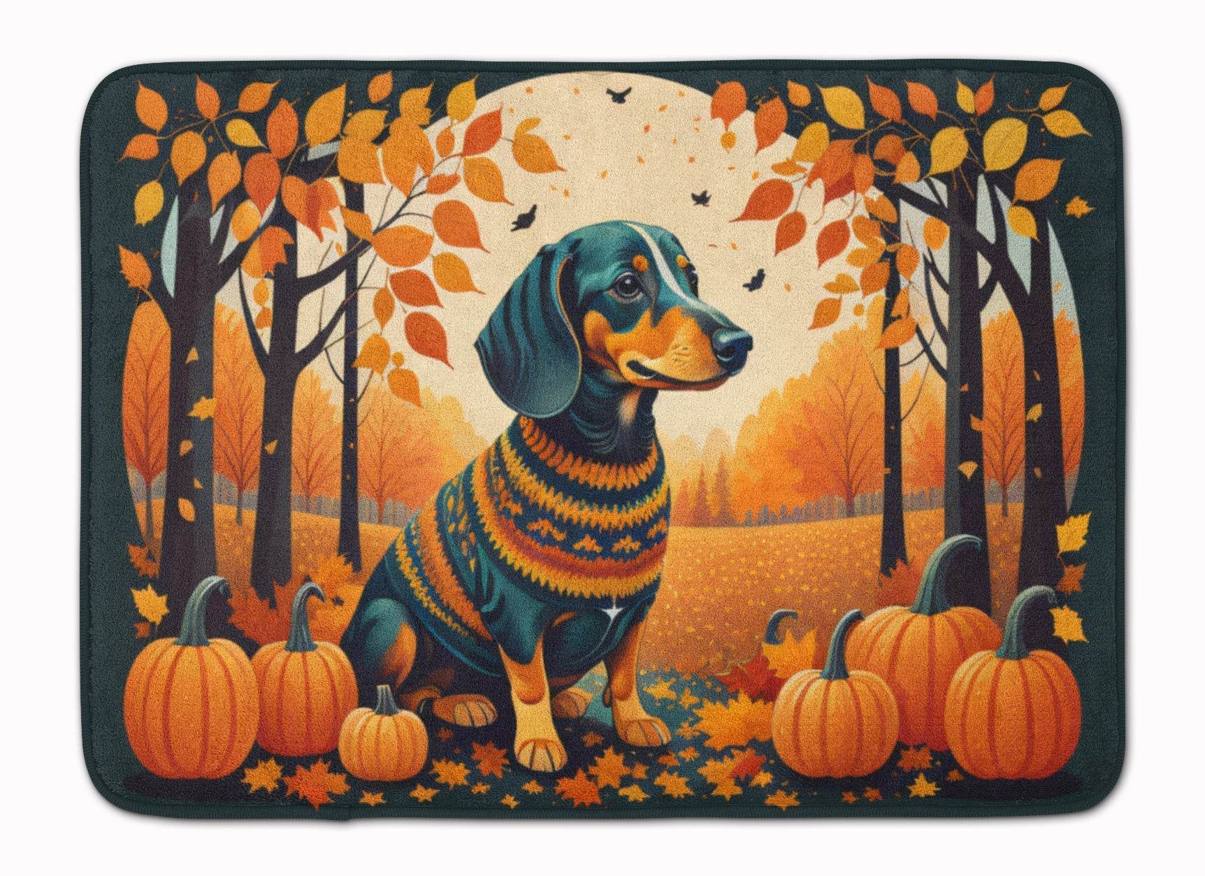 Dachshund Fall Memory Foam Kitchen Mat - Loft&Timber