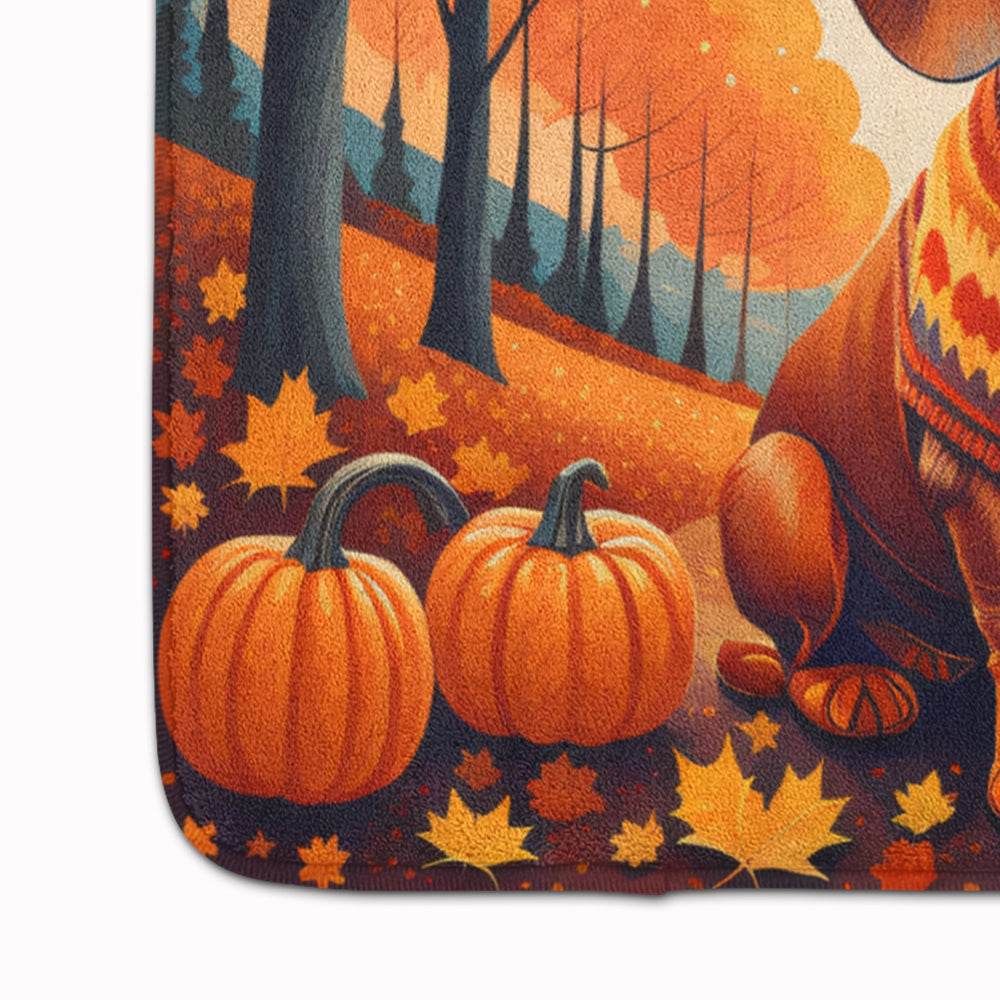 Dachshund Fall Memory Foam Kitchen Mat - Loft&Timber